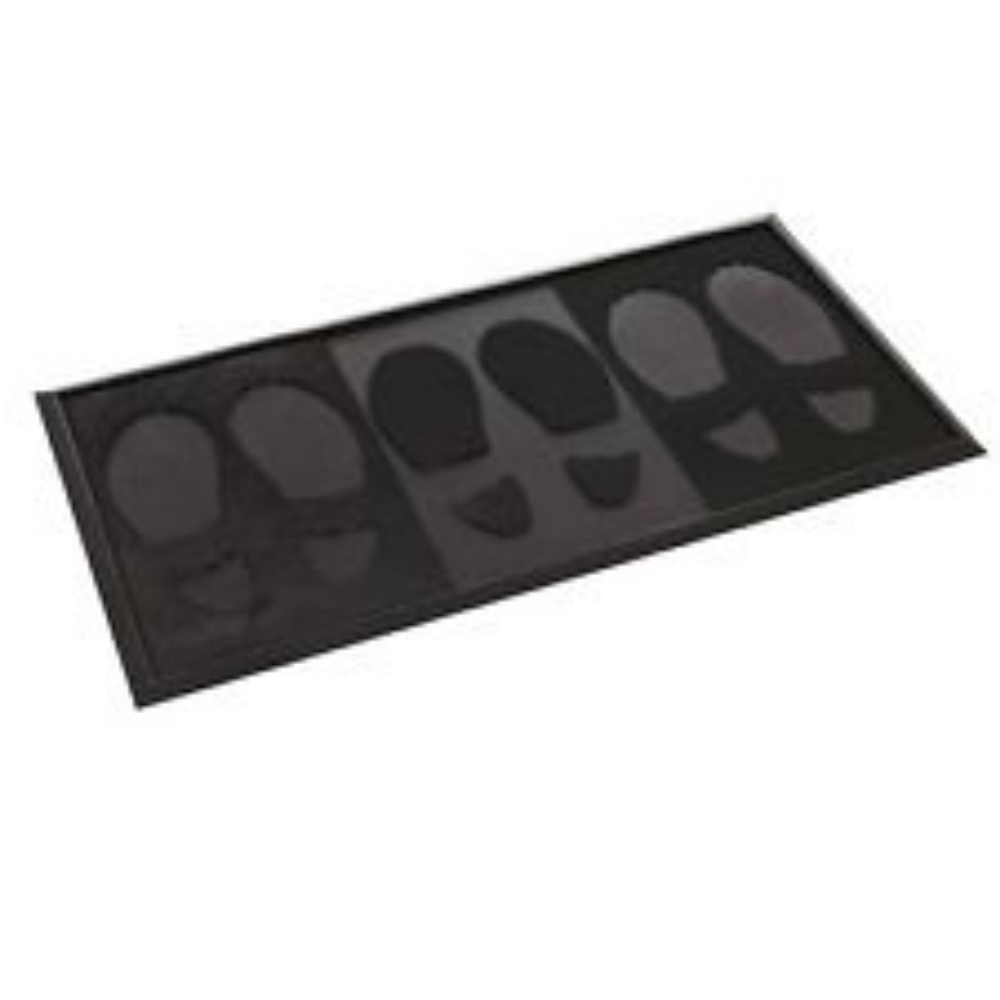 Rubber Boot Tray and Mudroom Doormat W/Footprints